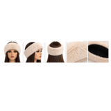 Plush Black Faux Fur Headband – Warm Winter Ear Warmer for Women