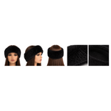 Plush Black Faux Fur Headband – Warm Winter Ear Warmer for Women