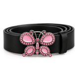 Butterfly Belt Buckle Rhinestone Insects Monarch Pink Wings