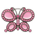 Butterfly Belt Buckle Rhinestone Insects Monarch Pink Wings