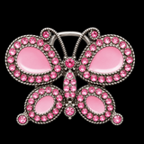 Butterfly Belt Buckle Rhinestone Insects Monarch Pink Wings