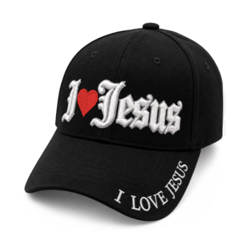 I LOVE JESUS Adjustable One Size Fits All Baseball Embroidered Cap Hat