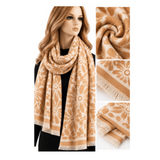 Ladies Double Sided Floral Pattern Scarf Evening Shawl Warm Winter Scarves