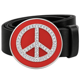 Peace Sign Belt Buckle 60s 70s Peace Love Hippie Era Buckles Belts