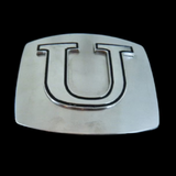 Letter Initial Name U Chrome Belt Buckle