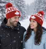 Beanie Hat Canada Tuque Drapeau canadien Toque Chapeaux d'hiver tricotés