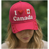 J'aime le Canada réglable taille unique pour tous les chapeaux de casquette brodée de baseball