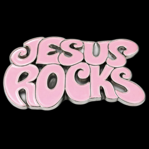 Jesus Rocks Belt Buckle Christian Men Women Accessory New