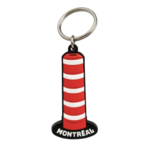 Montreal Souvenir Orange Traffic Construction Cone Key Chain Ring Keychain