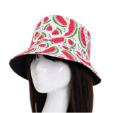 Chapeau seau 100% coton réversible piment design chapeau de festival