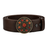 Boucle De Ceinture 3d occidentale en pierres d'ambre rondes et chics, Boucle De Ceintures
