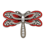 Orange Rhinestone Dragonfly Fashion Insect Belt Buckle Boucle De Ceinture