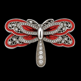 Orange Rhinestone Dragonfly Fashion Insect Belt Buckle Boucle De Ceinture