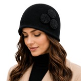 Women's Vintage Gatsby Style Wool Bucket Cloche Beanies Beret Winter Fashion Hat