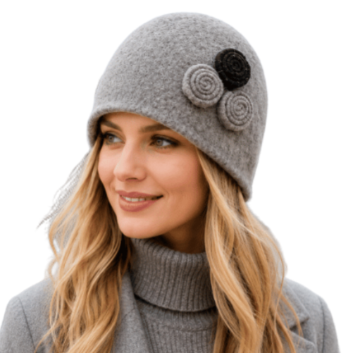 Women's Vintage Gatsby Style Wool Bucket Cloche Beanies Beret Winter Fashion Hat