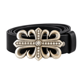 Cross Belt Buckle Flower Rhinestones Crosses Unisex Buckles & Belts