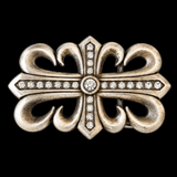 Cross Belt Buckle Flower Rhinestones Crosses Unisex Buckles & Belts