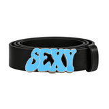 Boucle de ceinture sexy bleu bébé mode élégante