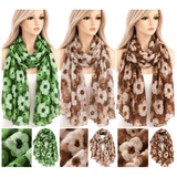 Ladies Top Quality Double Sided Floral Pattern Scarf Evening Shawl Warm Scarves