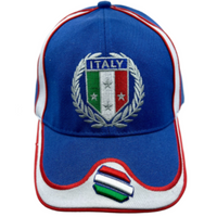 Italy Soccer Logo Italia Country Flag Sport Blue Hat Cap - Cool Belt Buckles Shop - Buckles.Biz