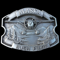 Alaska Bush Pilot Float Airplane Arctic Aviation Belt Buckle Buckles