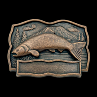Fish Salmon Bass Bait Trout Fisherman Fishing Sport Engravable Belt Buckle Buckles