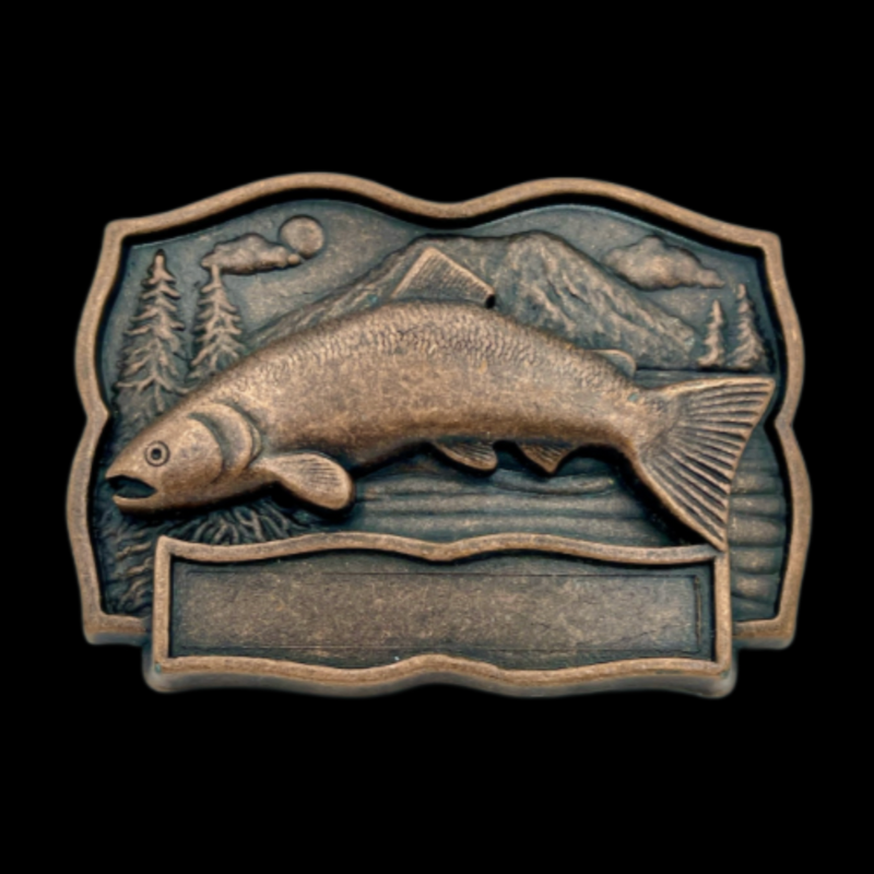 fish with lure belt buckle 2007 Fish Salmon Bass Bait Trout Fisherman Fishing Sport Engravable Belt Buckle  Buckles | Cool Belt Buckles Shop