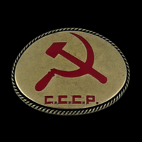 Russia Flag Belt Buckle USSR Hummer Sickle Russian Communist Soviet Era Buckles