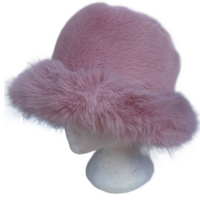 Oversized Faux Fur Bucket Fuzzy Plush Women's Winter Hats