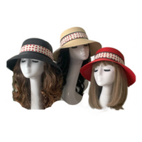 Women's Straw Wide Brim Ribbon Panama Sun Shade Summer Beach Hat