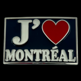 Red Heart J'aime Love Montreal French Quebecois Quebec Canada Belt Buckle Buckles