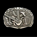 Tejano Music Belt Buckle Texas Latin Musicians Guitars Belts & Buckles