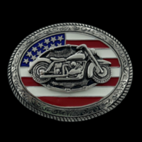 USA American Flag Motorcycle Belt Buckle