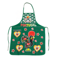 100% Cotton Portuguese Rooster Galo Barcelos Kitchen Made in Portugal Apron