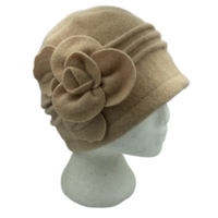 Women's Vintage Gatsby Style Wool Bucket Cloche Beanies Beret Winter Hat