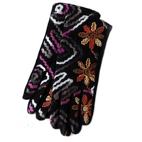 Women's Embroidered Winter Touch Screen Gloves Warm Fashion Hand Warmer