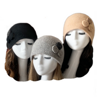 Women's Vintage Gatsby Style Wool Bucket Cloche Beanies Beret Winter Fashion Hat