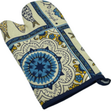 100% Cotton Traditional Portuguese Symbols Oven Kitchen Mitt Set of 2