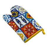 100% Cotton Oven Mitt With Portuguese Portugal Tile Pattern