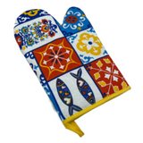 100% Cotton Oven Mitt With Portuguese Portugal Tile Pattern