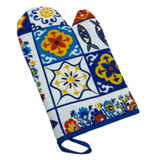 100% Cotton Oven Mitt Portuguese Portugal Tile Pattern Sardines