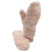 Women Soft Plush Warm Gloves Winter Fluffy Thicken Warm Mittens Faux Fur