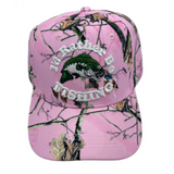 Pink Camouflage I'D Rather Be Fishing Embroidered Baseball Cap Hat