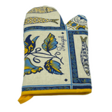 100% Cotton Traditional Portuguese Symbols Oven Kitchen Mitt Set of 2