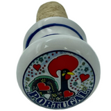 Traditional Portuguese Ceramic Rooster Galo de Barcelos Stopper Made in Portugal