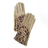 Women's Leopard Cheetah Animal Print Gloves Smart Touch Screen Warm Cozy