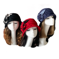 Women's Vintage Gatsby Style Wool Bucket Cloche Beret Winter Fashion Hat