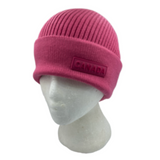 Pink Canada Beanie Cap Plain Knit Ski Hat Cuff Winter Solid Warm Men's Women's