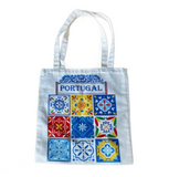 Portugal Colorful Tiles Sardines Double-Sided Tote Bag 100% Cotton