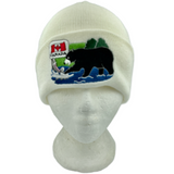 Embroidered Beanie Hat Bear Ski Toque Tuque Canadian Flag Maple Leaf